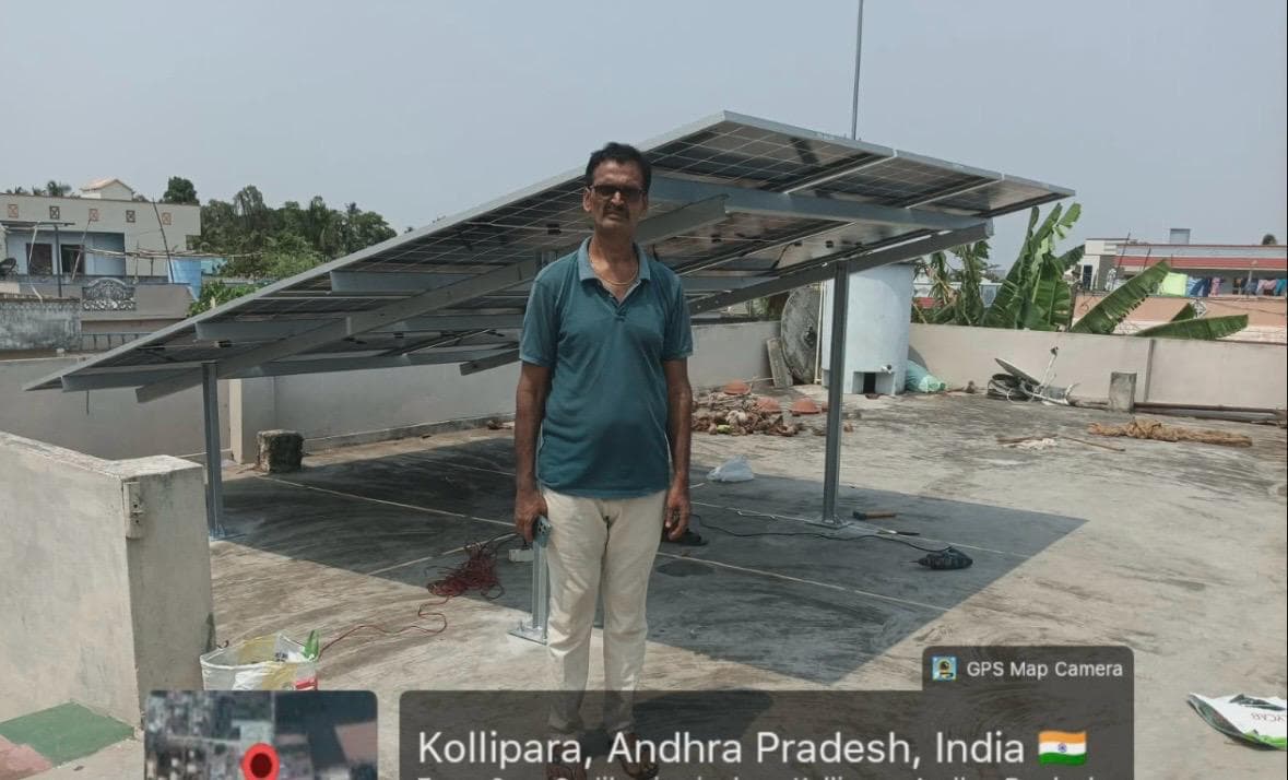 Solar installation in Kollipara, Andhra Pradesh