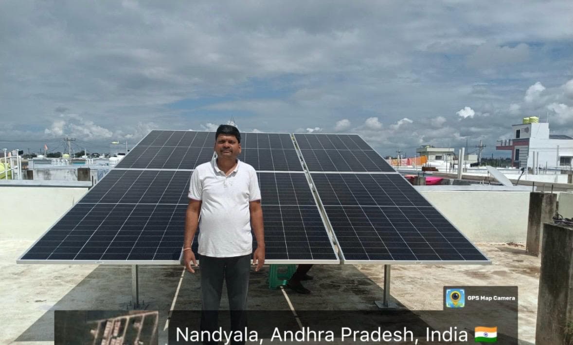 Solar installation in Nandyala, Andhra Pradesh