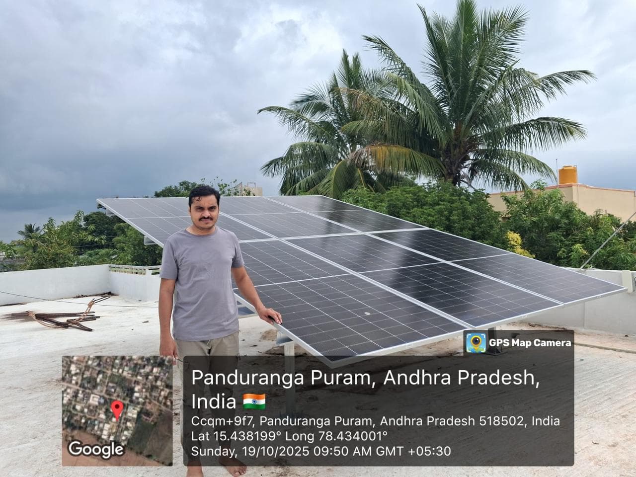 Solar installation in Panduranga Puram, Andhra Pradesh