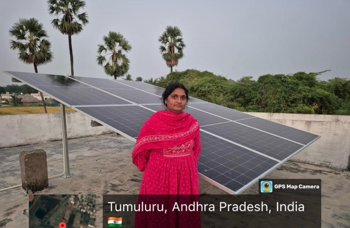 Solar installation in Tumuluru, Andhra Pradesh
