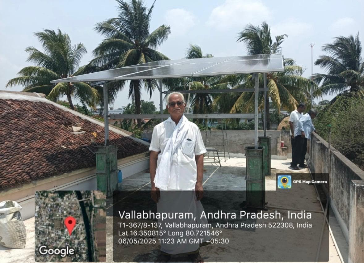 Solar installation in Vallabhapuram, Andhra Pradesh